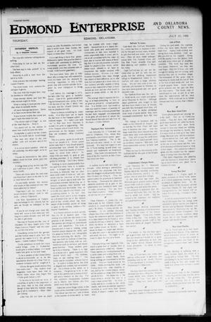 Edmond Enterprise and Oklahoma County News. (Edmond, Okla.), Vol. 1, No. 15, Ed. 1 Thursday, July 20, 1905