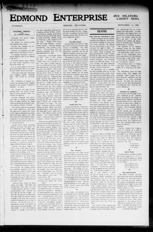 Edmond Enterprise and Oklahoma County News. (Edmond, Okla.), Vol. 1, No. 23, Ed. 1 Thursday, September 14, 1905