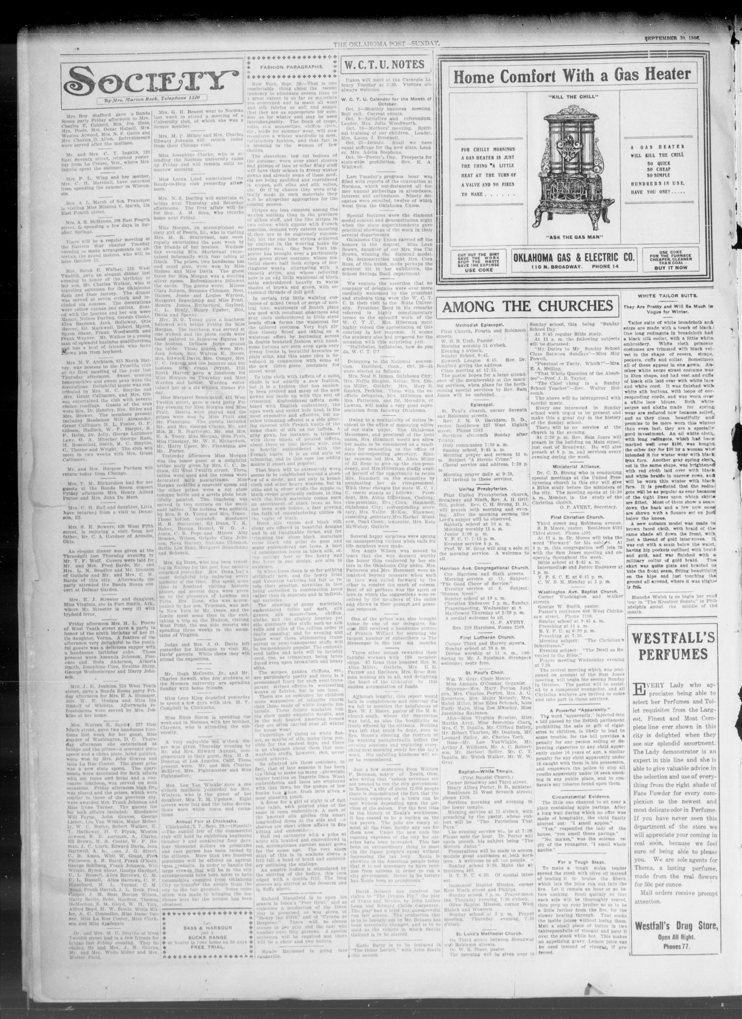 The Oklahoma Post. (Oklahoma City, Okla.), Vol. 5, No. 112, Ed. 2 Sunday, September 30, 1906
                                                
                                                    [Sequence #]: 2 of 8
                                                