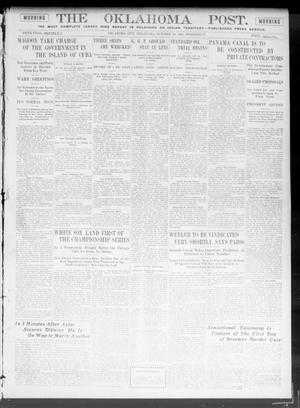 Primary view of object titled 'The Oklahoma Post. (Oklahoma City, Okla.), Vol. 5, No. 122, Ed. 1 Wednesday, October 10, 1906'.