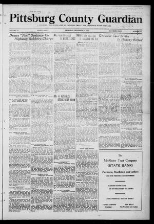 Pittsburg County Guardian (McAlester, Okla.), Vol. 15, No. 16, Ed. 1 Thursday, December 11, 1919