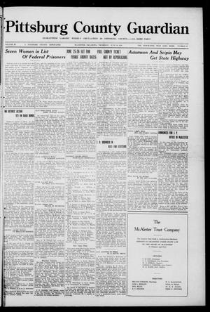 Pittsburg County Guardian (McAlester, Okla.), Vol. 15, No. 42, Ed. 1 Thursday, June 10, 1920