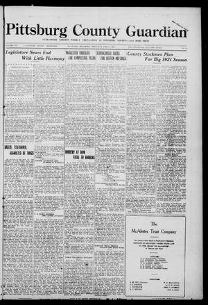 Pittsburg County Guardian (McAlester, Okla.), Vol. 16, No. 26, Ed. 1 Thursday, February 17, 1921