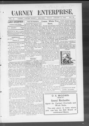 Carney Enterprise. (Carney, Okla.), Vol. 8, No. 25, Ed. 1 Friday, January 15, 1909