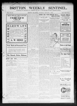 Britton Weekly Sentinel. (Britton, Okla.), Vol. 2, No. 46, Ed. 1 Saturday, January 1, 1910