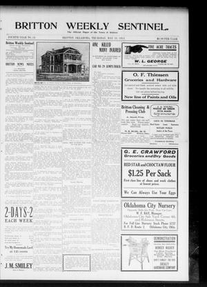 Britton Weekly Sentinel. (Britton, Okla.), Vol. 4, No. 14, Ed. 1 Thursday, May 18, 1911