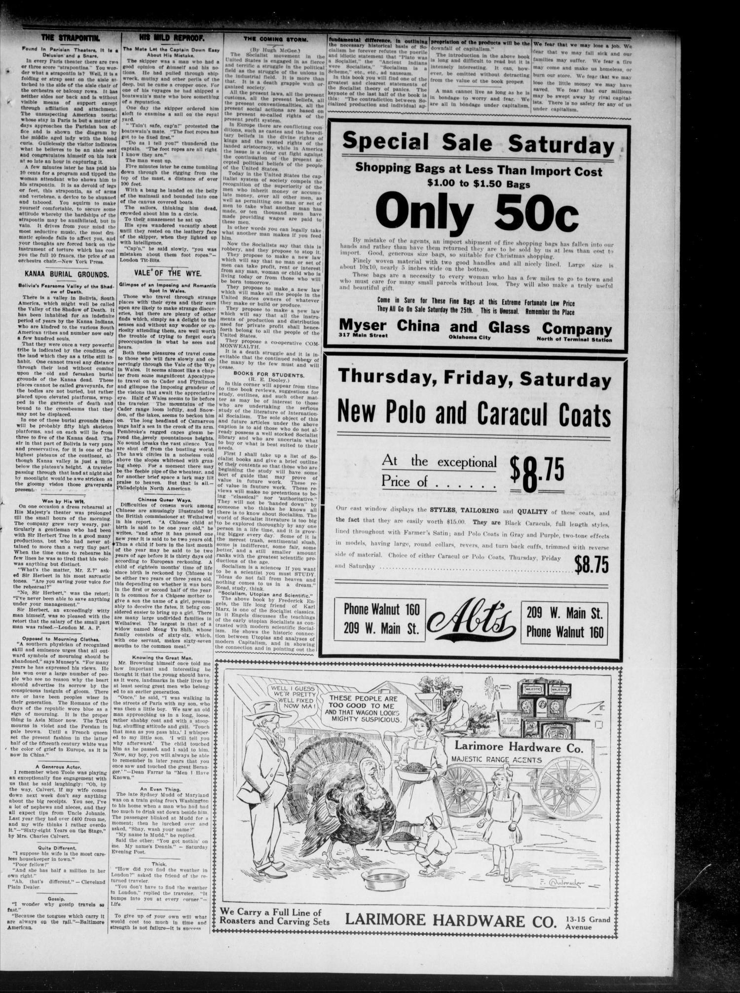 Britton Weekly Sentinel (Britton, Okla.), Vol. 4, No. 44, Ed. 1 Thursday, November 23, 1911
                                                
                                                    [Sequence #]: 5 of 8
                                                