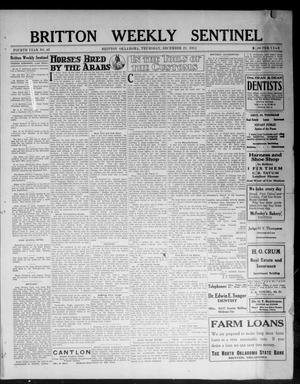 Britton Weekly Sentinel (Britton, Okla.), Vol. 4, No. 48, Ed. 1 Thursday, December 21, 1911