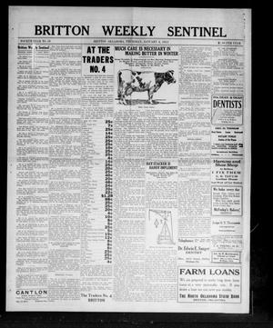 Britton Weekly Sentinel (Britton, Okla.), Vol. 4, No. 50, Ed. 1 Thursday, January 4, 1912