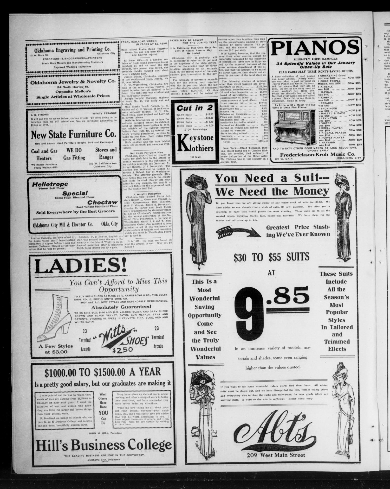 Britton Weekly Sentinel (Britton, Okla.), Vol. 4, No. 52, Ed. 1 Thursday, January 18, 1912
                                                
                                                    [Sequence #]: 2 of 8
                                                