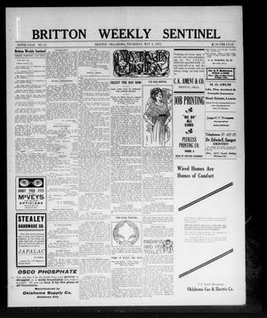 Britton Weekly Sentinel (Britton, Okla.), Vol. 5, No. 15, Ed. 1 Thursday, May 2, 1912