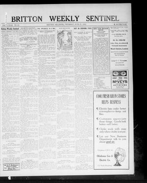 Britton Weekly Sentinel (Britton, Okla.), Vol. 5, No. 23, Ed. 1 Thursday, June 27, 1912