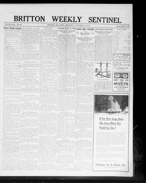 Britton Weekly Sentinel (Britton, Okla.), Vol. 5, No. 37, Ed. 1 Thursday, October 10, 1912
