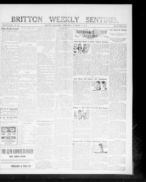 Britton Weekly Sentinel (Britton, Okla.), Vol. 5, No. 38, Ed. 1 Thursday, October 17, 1912