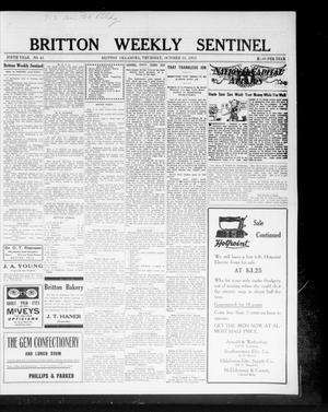 Britton Weekly Sentinel (Britton, Okla.), Vol. 5, No. 40, Ed. 1 Thursday, October 31, 1912