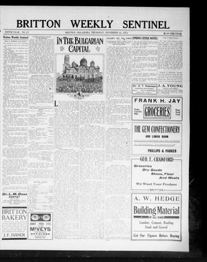 Britton Weekly Sentinel (Britton, Okla.), Vol. 5, No. 47, Ed. 1 Thursday, December 12, 1912