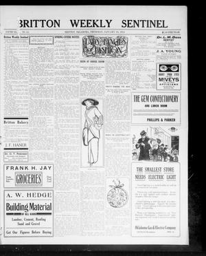 Britton Weekly Sentinel (Britton, Okla.), Vol. 5, No. 52, Ed. 1 Thursday, January 16, 1913