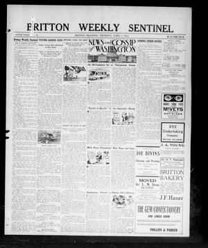 Britton Weekly Sentinel (Britton, Okla.), Vol. 6, No. 11, Ed. 1 Thursday, April 3, 1913