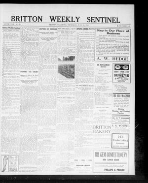 Britton Weekly Sentinel (Britton, Okla.), Vol. 6, No. 28, Ed. 1 Thursday, July 31, 1913