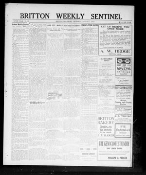 Britton Weekly Sentinel (Britton, Okla.), Vol. 6, No. 29, Ed. 1 Thursday, August 7, 1913