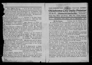 Primary view of object titled 'Oklahoma City Daily Pointer (Oklahoma City, Okla.), Vol. 1, No. 1, Ed. 1 Thursday, January 18, 1906'.