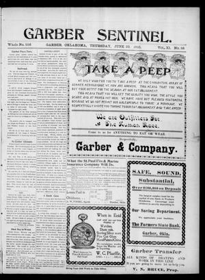 Garber Sentinel. (Garber, Okla.), Vol. 11, No. 36, Ed. 1 Thursday, June 23, 1910