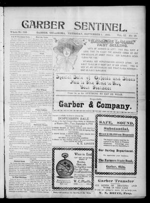 Garber Sentinel. (Garber, Okla.), Vol. 11, No. 46, Ed. 1 Thursday, September 1, 1910
