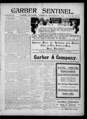 Garber Sentinel. (Garber, Okla.), Vol. 11, No. 47, Ed. 1 Thursday, September 8, 1910