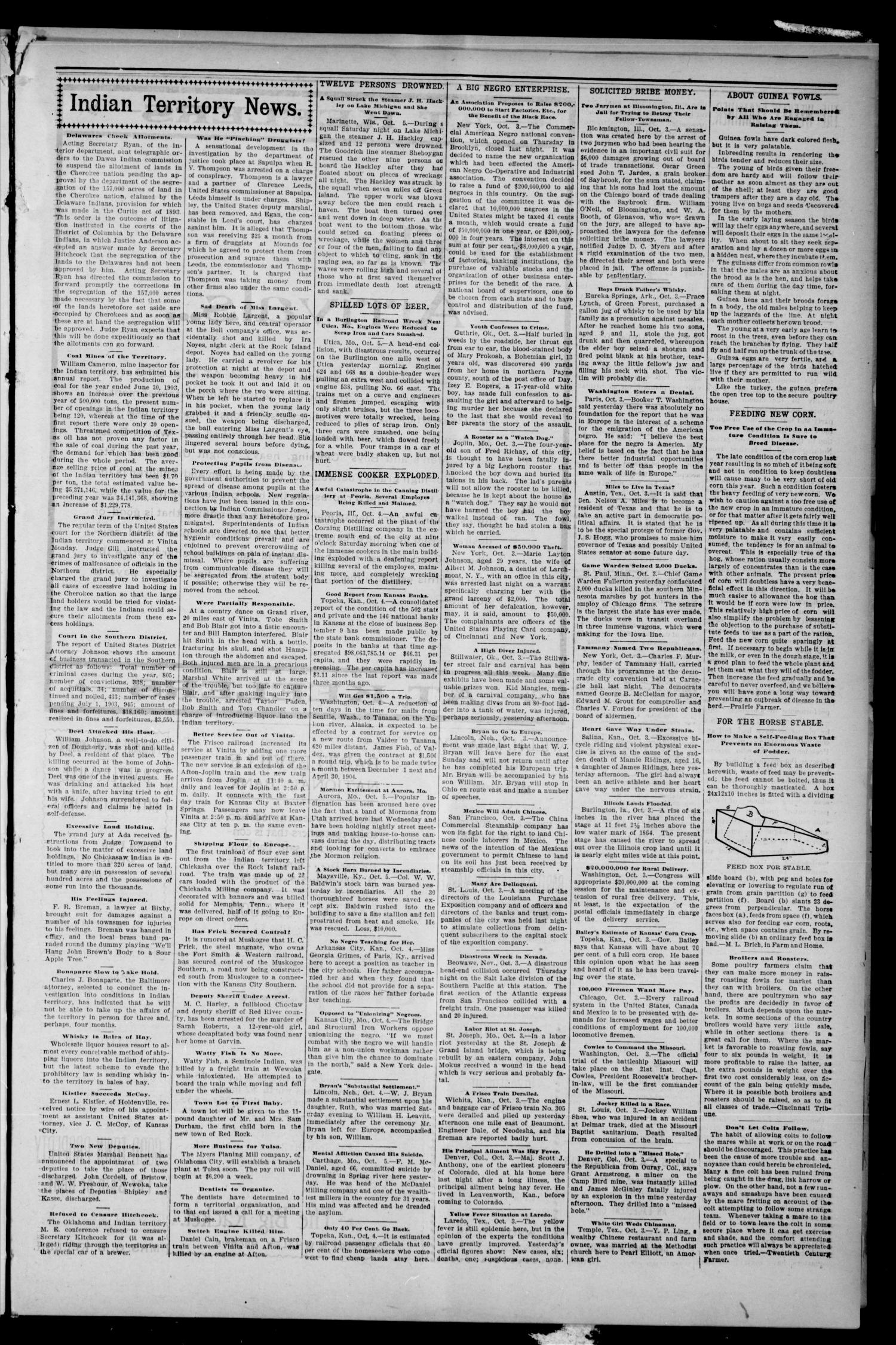 The Weekly Examiner. (Bartlesville, Indian Terr.), Vol. 9, No. 31, Ed. 1 Saturday, October 10, 1903
                                                
                                                    [Sequence #]: 3 of 10
                                                