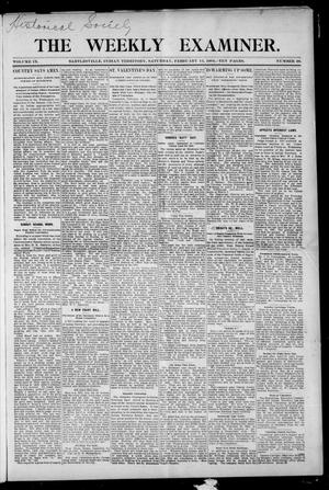 Primary view of object titled 'The Weekly Examiner. (Bartlesville, Indian Terr.), Vol. 9, No. 49, Ed. 1 Saturday, February 13, 1904'.