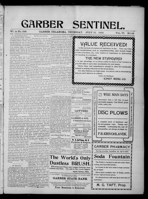 Garber Sentinel. (Garber, Okla.), Vol. 6, No. 38, Ed. 1 Thursday, July 13, 1905
