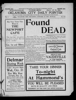 Oklahoma City Daily Pointer (Oklahoma City, Okla.), Vol. 1, No. 216, Ed. 1 Monday, October 29, 1906