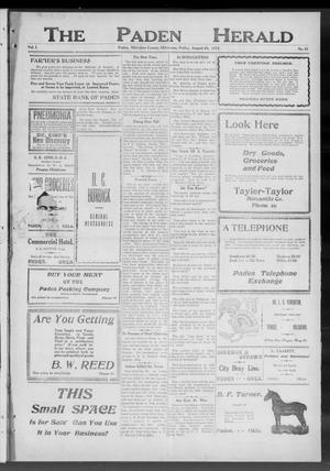 The Paden Herald (Paden, Okla.), Vol. 1, No. 51, Ed. 1 Friday, August 30, 1912