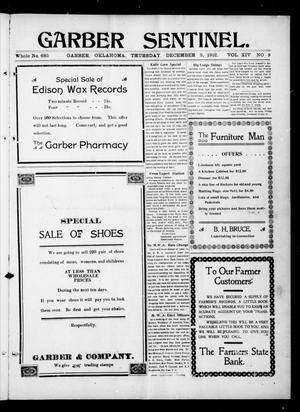 Garber Sentinel. (Garber, Okla.), Vol. 14, No. 9, Ed. 1 Thursday, December 5, 1912