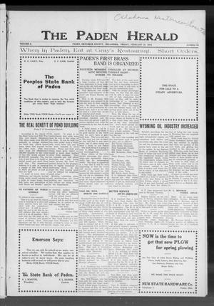 The Paden Herald (Paden, Okla.), Vol. 5, No. 22, Ed. 1 Friday, February 25, 1916