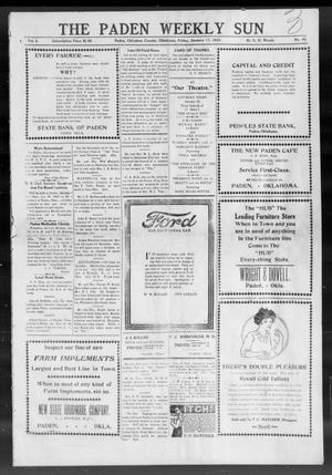 The Paden Weekly Sun (Paden, Okla.), Vol. 3, No. 40, Ed. 1 Friday, January 17, 1919