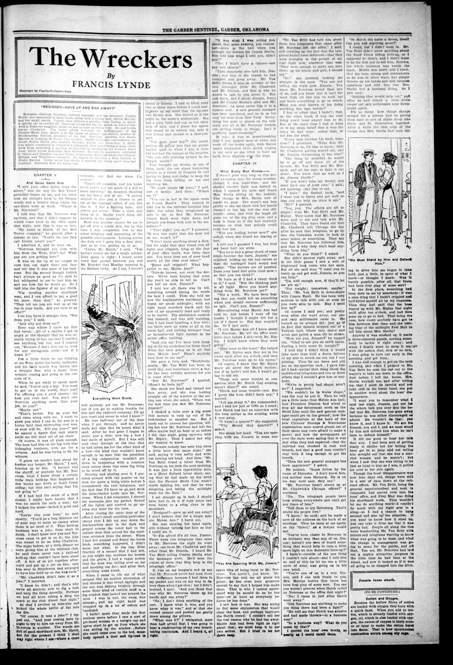 Garber Sentinel. (Garber, Okla.), Vol. 22, No. 31, Ed. 1 Thursday, April 28, 1921
                                                
                                                    [Sequence #]: 3 of 8
                                                
