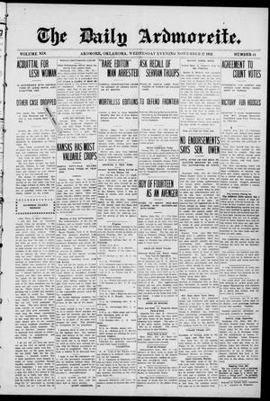 The Daily Ardmoreite. (Ardmore, Okla.), Vol. 19, No. 44, Ed. 1 Wednesday, November 27, 1912