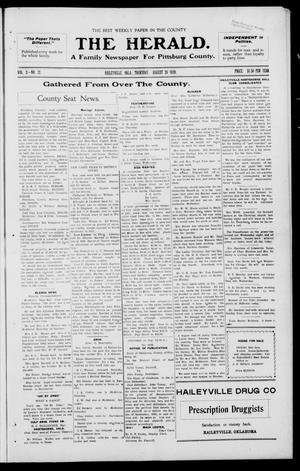 The Herald. (Haileyville, Okla.), Vol. 2, No. 21, Ed. 1 Thursday, August 26, 1920