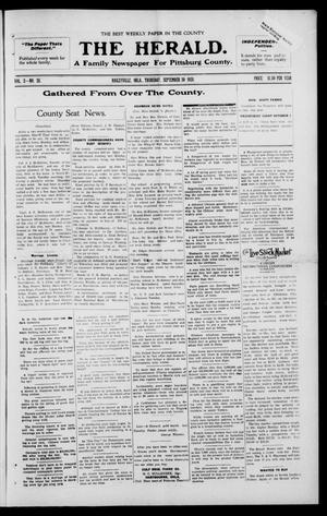 The Herald. (Haileyville, Okla.), Vol. 2, No. 26, Ed. 1 Thursday, September 30, 1920