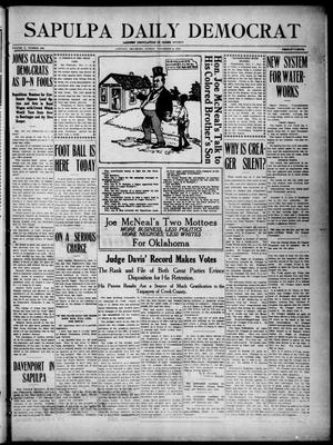 Sapulpa Daily Democrat (Sapulpa, Okla.), Vol. 10, No. 208, Ed. 1 Sunday, November 6, 1910