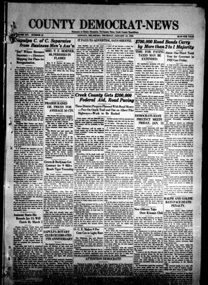 Primary view of object titled 'County Democrat-News (Sapulpa, Okla.), Vol. 14, No. 16, Ed. 1 Thursday, January 10, 1924'.