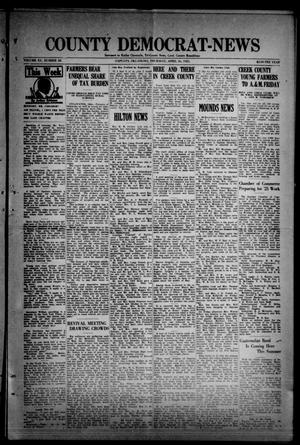 Primary view of object titled 'County Democrat-News (Sapulpa, Okla.), Vol. 15, No. 28, Ed. 1 Thursday, April 16, 1925'.