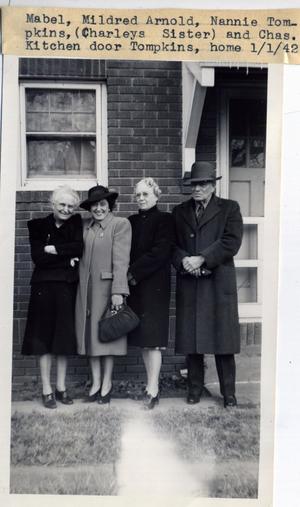 Mabel Tompkins, Mildred Arnold, Nannie Tompkins, and Charles H. Tompkins