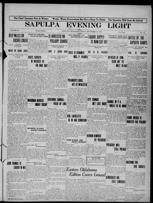 Sapulpa Evening Light (Sapulpa, Okla.), Vol. 3, No. 284, Ed. 1 Friday, September 30, 1910