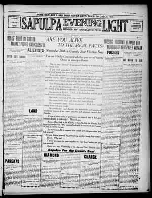 Primary view of object titled 'Sapulpa Evening Light (Sapulpa, Okla.), Vol. 6, No. 300, Ed. 1 Thursday, November 14, 1912'.