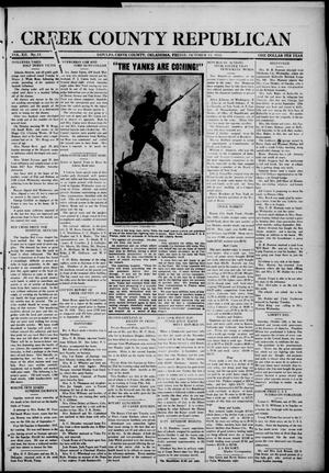 Primary view of object titled 'Creek County Republican (Sapulpa, Okla.), Vol. 12, No. 15, Ed. 1 Friday, October 11, 1918'.