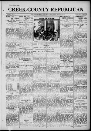 Creek County Republican (Sapulpa, Okla.), Vol. 11, No. 7, Ed. 1 Friday, August 17, 1917