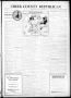 Thumbnail image of item number 1 in: 'Creek County Republican (Sapulpa, Okla.), Vol. 15, No. 3, Ed. 1 Friday, July 29, 1921'.