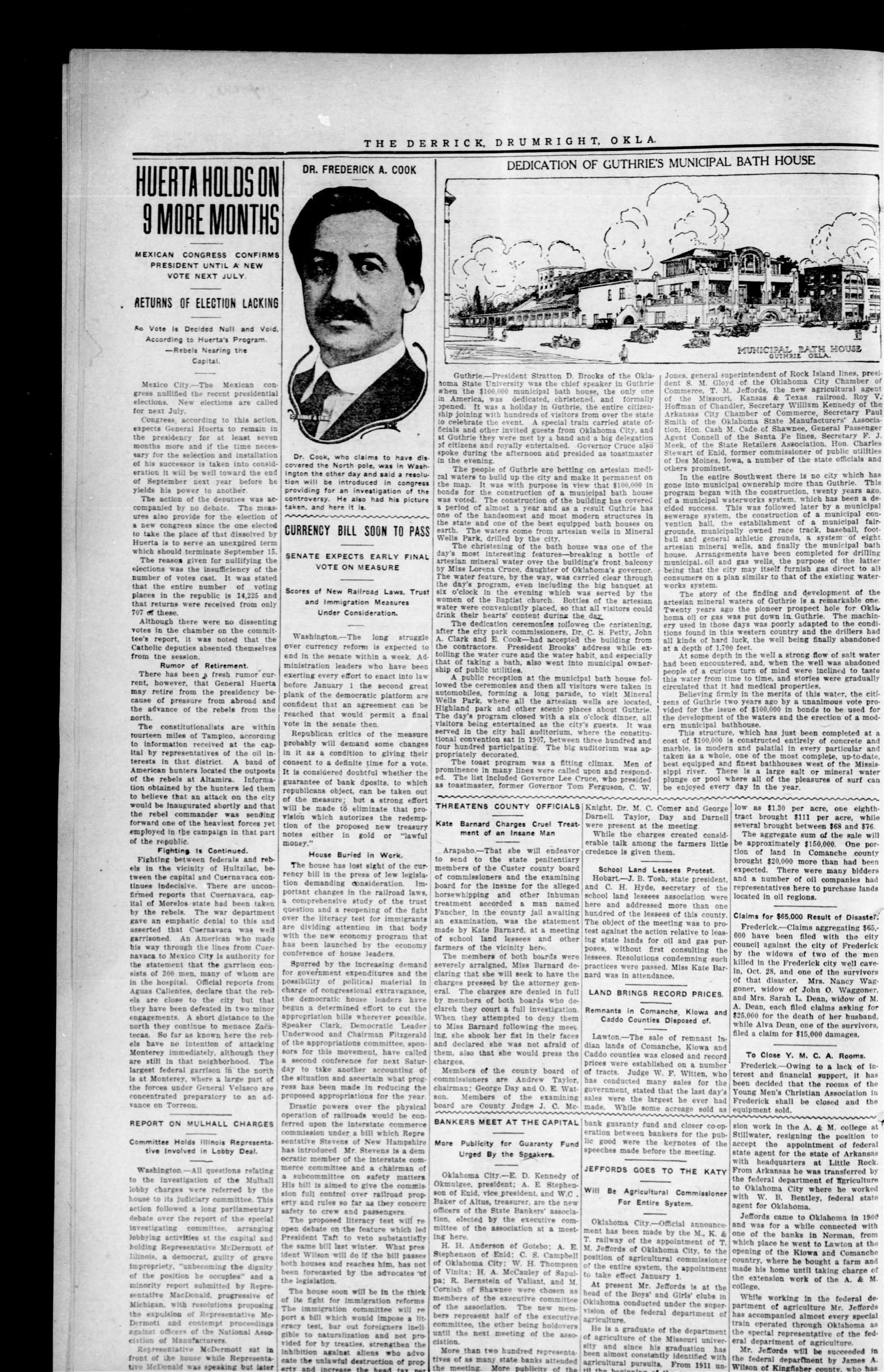 The Drumright Derrick (Drumright, Okla.), Vol. 1, No. 42, Ed. 1 Friday, December 19, 1913
                                                
                                                    [Sequence #]: 2 of 8
                                                